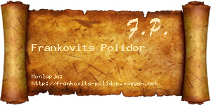 Frankovits Polidor névjegykártya